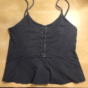 Gray babydoll top